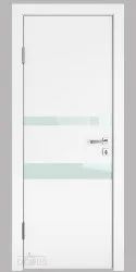 Дверь межкомнатная DO-512 Белый бархат/стекло Белое