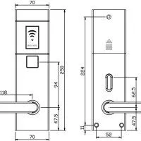 Электронный гостиничный онлайн замок HSU-9910BT-AC