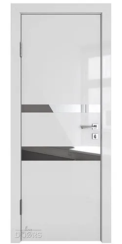 Дверь межкомнатная DO-512 Серый глянец/Зеркало