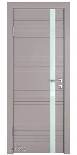 Дверь межкомнатная DO-514 Серый бархат/стекло Белое