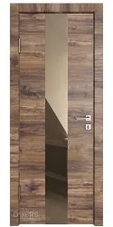 Дверь межкомнатная DO-510 Лофт темный/зеркало Бронза
