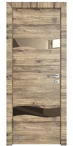 Дверь межкомнатная DO-503 Лофт светлый/зеркало Бронза