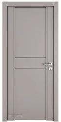 Дверь межкомнатная DG-M-7 Серый бархат/молдинги черные