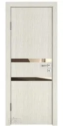 ШИ дверь DO-613 Белая лиственница/зеркало Бронза