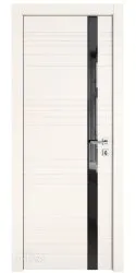 Дверь межкомнатная DO-514 Сливки/стекло Черное