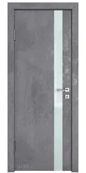 Дверь межкомнатная DO-507 Бетон темный/стекло Белое