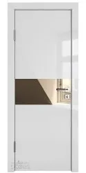Дверь межкомнатная DO-501 Серый глянец/зеркало Бронза