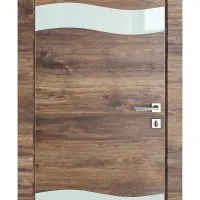 Дверь межкомнатная DO-503 Лофт темный/стекло Белое