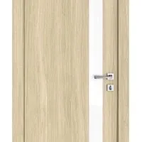 Дверь межкомнатная DO-507 Дуб светлый/стекло Белое