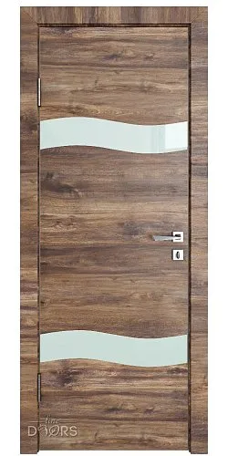 Дверь межкомнатная DO-503 Лофт темный/стекло Белое