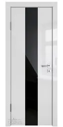 ШИ дверь DO-610 Серый глянец/стекло Черное
