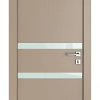 ШИ дверь DO-613 Латте софт/стекло Белое