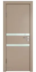 ШИ дверь DO-613 Латте софт/стекло Белое