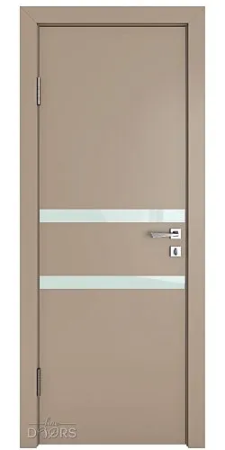 ШИ дверь DO-613 Латте софт/стекло Белое