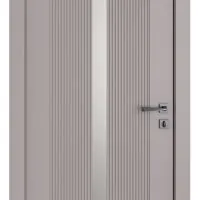 Дверь DO-PANNO Серый бархат/зеркало Сатин