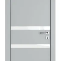 ШИ дверь DO-613 Силк маус/стекло Белое