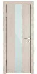 Дверь межкомнатная DO-510 Ясень капучино/стекло Белое