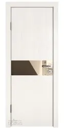 Дверь межкомнатная DO-509 Белый ясень/зеркало Бронза