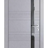 ШИ дверь DO-614 Металлик/стекло Черное