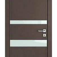 Дверь межкомнатная DO-512 Бронза/стекло Белое