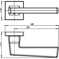 Ручка Armadillo (Армадилло) раздельная K.USQ52.GROOVE (GROOVE USQ5) BB/SBB-17 кор.бронза/мат.кор.бронза