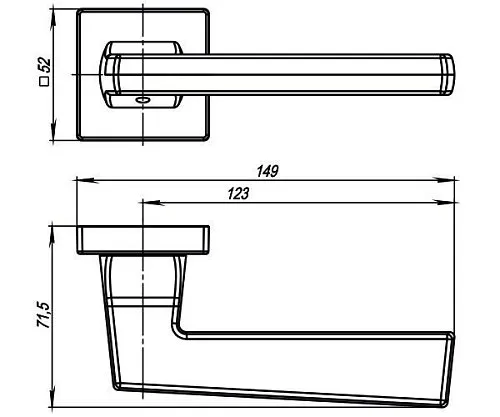 Ручка Armadillo (Армадилло) раздельная K.USQ52.GROOVE (GROOVE USQ5) BB/SBB-17 кор.бронза/мат.кор.бронза