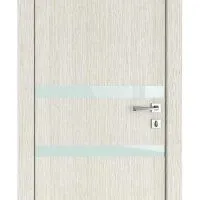 Дверь межкомнатная DO-513 Белая лиственница/стекло Белое