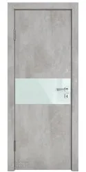 ШИ дверь DO-601 Бетон светлый/стекло Белое