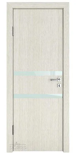 Дверь межкомнатная DO-513 Белая лиственница/стекло Белое