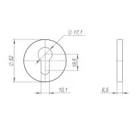 Накладка Fuaro (Фуаро) на цилиндр ET.R.SLR52 SSG-39 сатинированное золото