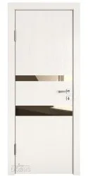 ШИ дверь DO-612 Белый ясень/зеркало Бронза