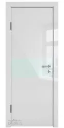 Дверь межкомнатная DO-501 Серый глянец/стекло Белое