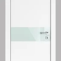 Дверь межкомнатная DO-509 Белый бархат/стекло Белое