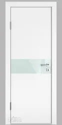 Дверь межкомнатная DO-509 Белый бархат/стекло Белое