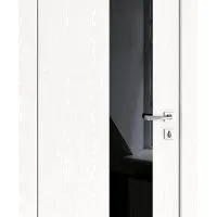 Дверь межкомнатная DO-504 Жемчуг/стекло Черное