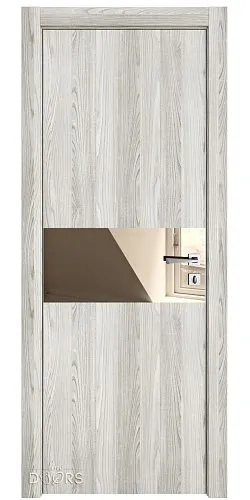 Дверь межкомнатная DO-501 Айс/зеркало Бронза