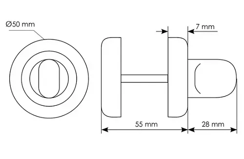Завертка сантехническая CC-WC FEA