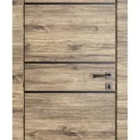 Дверь межкомнатная DG-517 Лофт светлый/молдинги черные