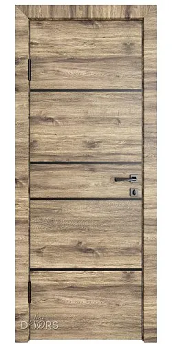 Дверь межкомнатная DG-517 Лофт светлый/молдинги черные