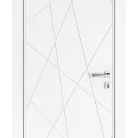 Дверь межкомнатная Абстракция Белый бархат