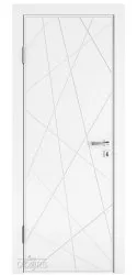 Дверь межкомнатная Абстракция Белый бархат