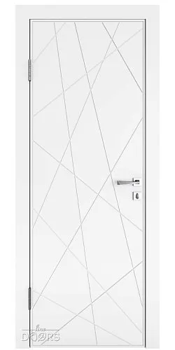 Дверь межкомнатная Абстракция Белый бархат