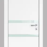 Дверь межкомнатная DO-513 Белый бархат/стекло Белое