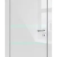 ШИ дверь DO-613 Серый глянец/стекло Белое