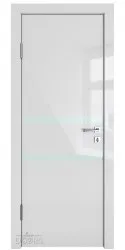 ШИ дверь DO-613 Серый глянец/стекло Белое
