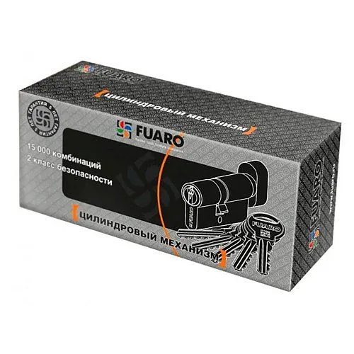 Цилиндровый Fuaro (Фуаро) механизм (R302/60) R3002Knob60(25+10+25) CP хром 5Key с вертушкой