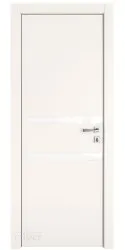 ШИ дверь DO-613 Сливки/стекло Белое