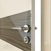 Дверь DO-501 Ваниль глянец/стекло Сосна Скидка 50 %!