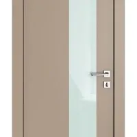 ШИ дверь DO-604 Латте софт/стекло Белое