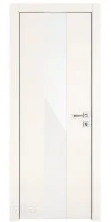 ШИ дверь DO-610 Сливки/стекло Белое